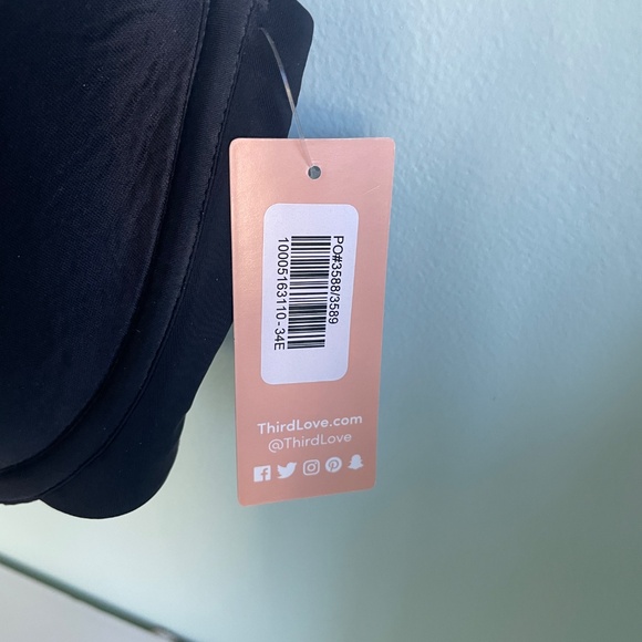 Third Love 24/7 Perfect Coverage Bra 34 E Black NWT! - Picture 4 of 8